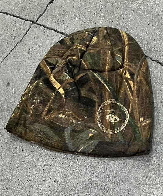 8" licensed camo beanie - BEIGE CAMO EYE2