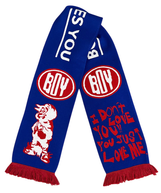 BOY - KNIT SCARF / BLUE ONLINE STORE PAGE | ボーイ - ニットマフラー/ ブルー オンライン ストア ページ 商品画像