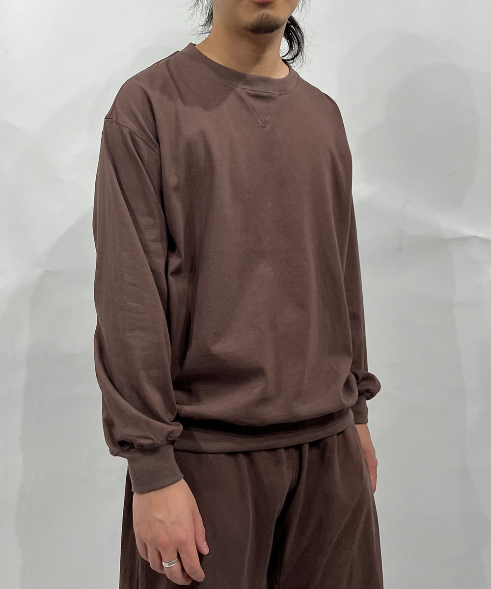 ANDER LS SWEAT TEE - SMOKE BROWN