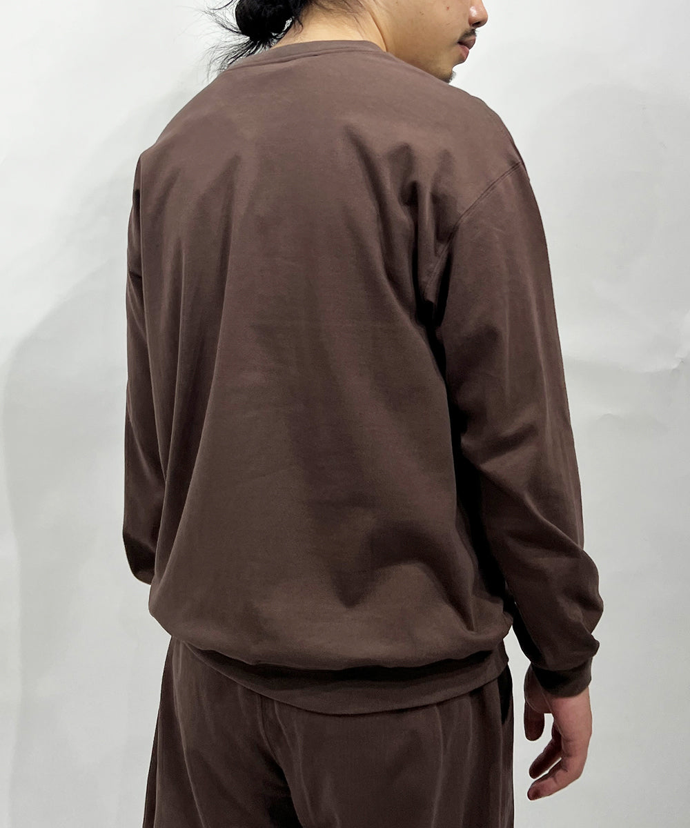 ANDER LS SWEAT TEE - SMOKE BROWN