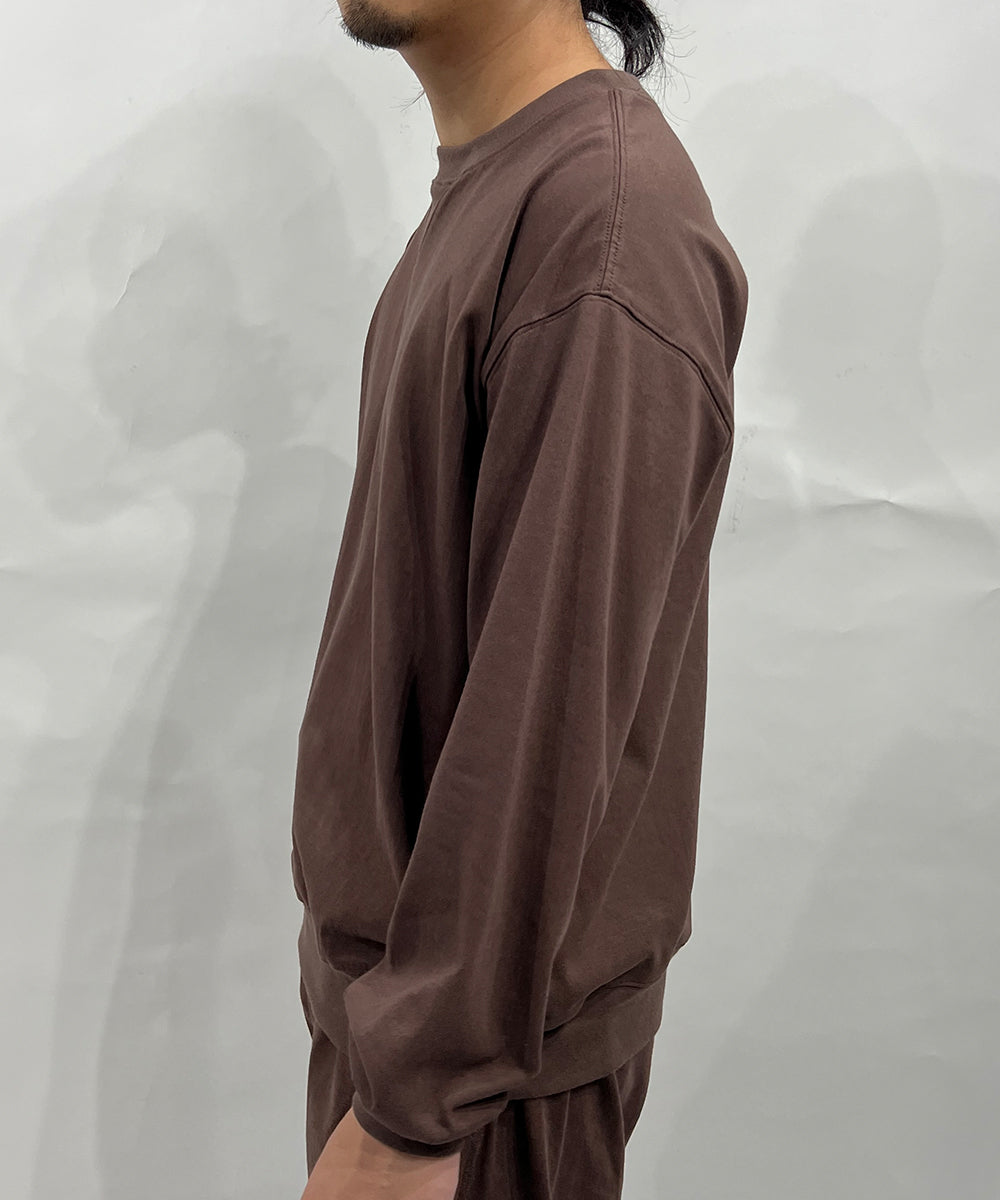 ANDER LS SWEAT TEE - SMOKE BROWN