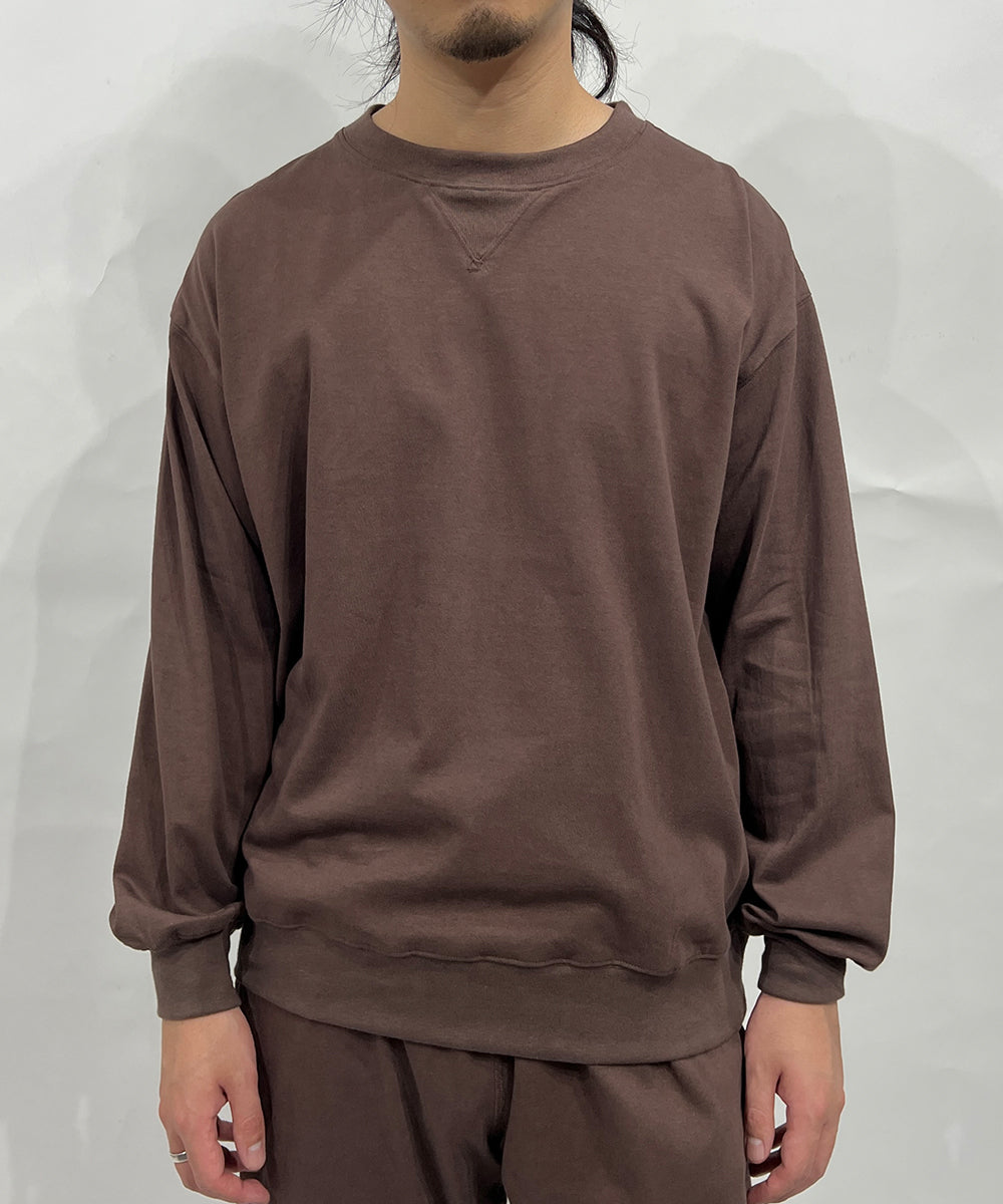 ANDER LS SWEAT TEE - SMOKE BROWN