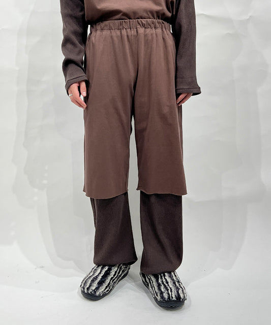 ANDER LAYERED PANTS - SMOKE BROWN