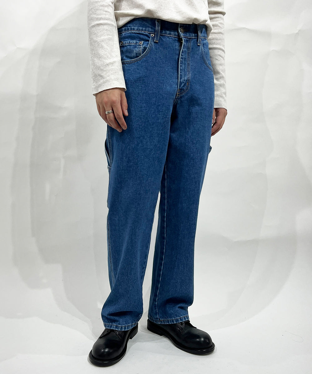 NEO BLUE - Baggy Carpenter Jeans_MEDIUM INDIGO