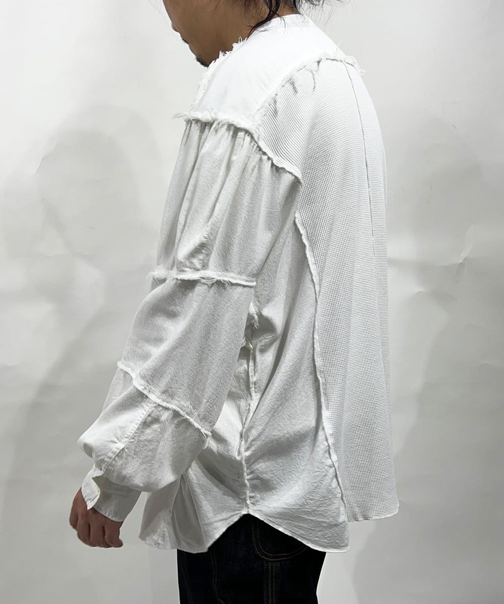 CURRENTAGE - Patchwork Henry Cut and Sew WHITE