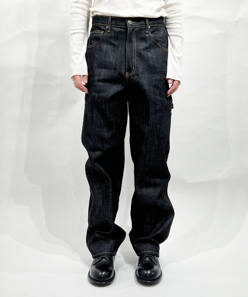 NEO BLUE - Baggy Carpenter Jeans_INDIGO BLACK