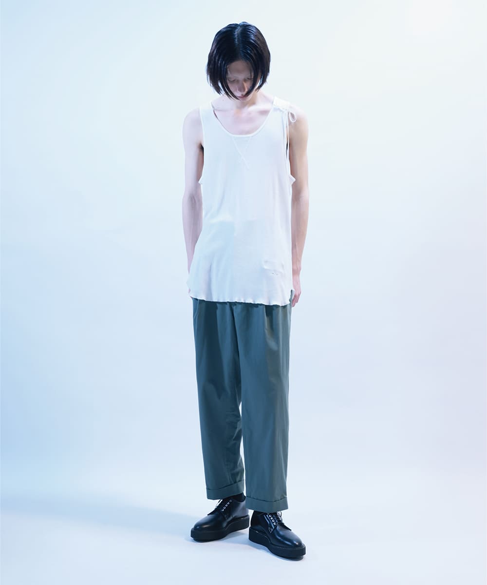 【11/5(日)まで予約受付アイテム】Layered short sleeve t-shirts & long sleeve t-shirt & tank top - OATMEAL HEATHER - DIET BUTCHER