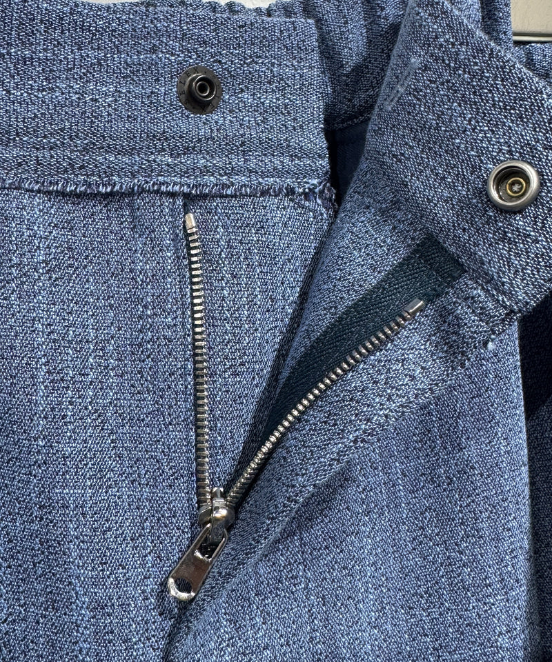 CURRENTAGE - MELANGE PLEAT SHORTS / BLUE