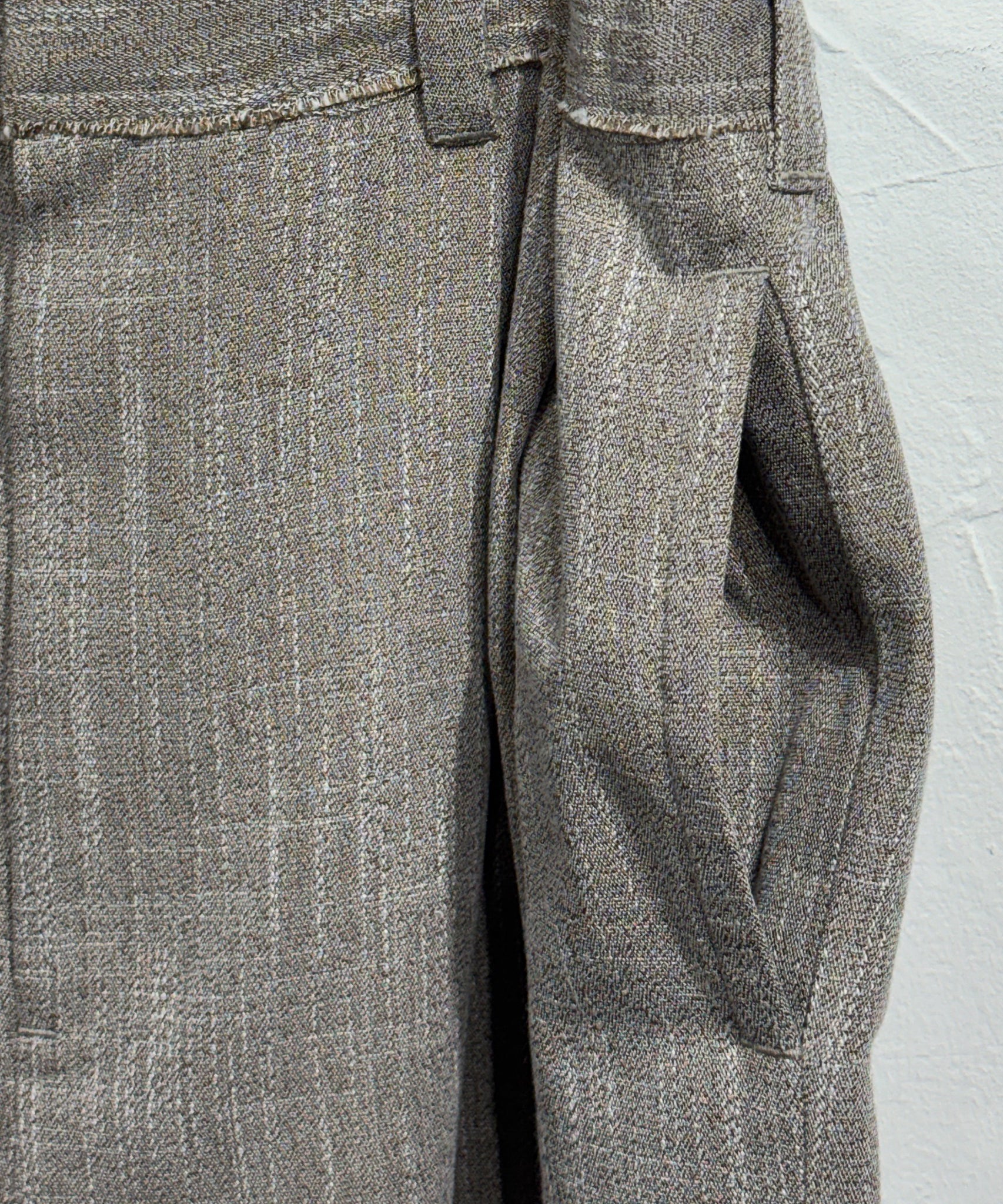 CURRENTAGE - MELANGE PLEAT SHORTS / BEIGE