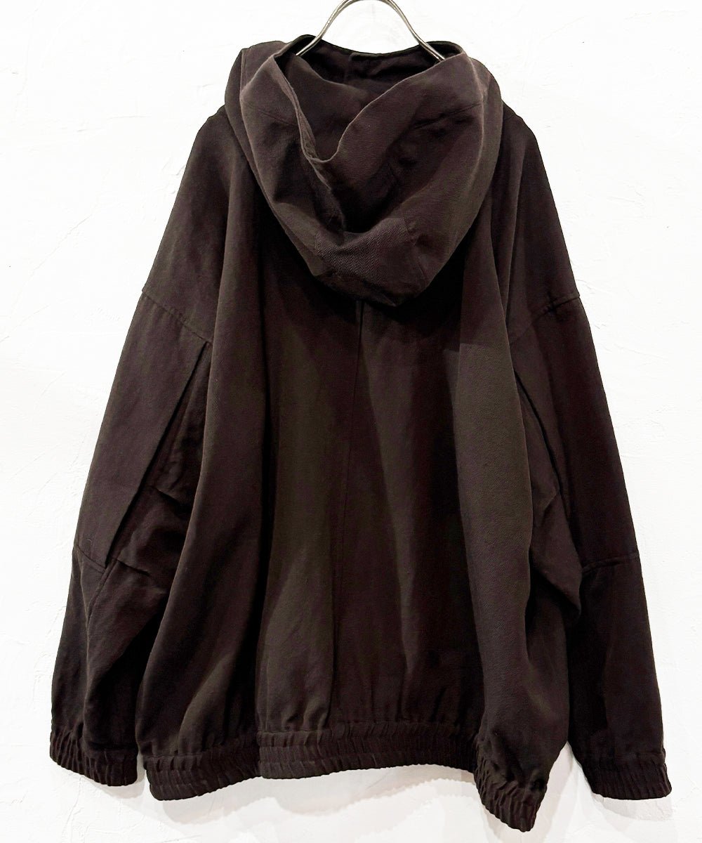 【30%OFF】O PROJECT - HOODED BOMBER JACKET / DK BROWN - DB&BAR