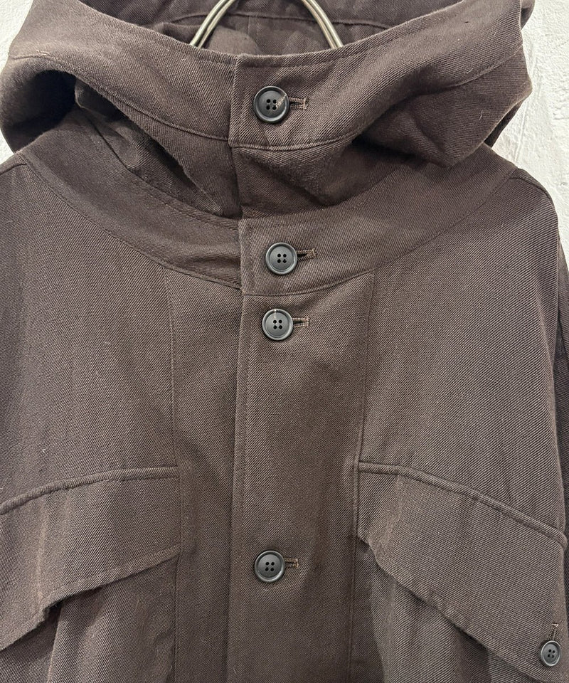 【30%OFF】O PROJECT - HOODED BOMBER JACKET / DK BROWN - DB&BAR
