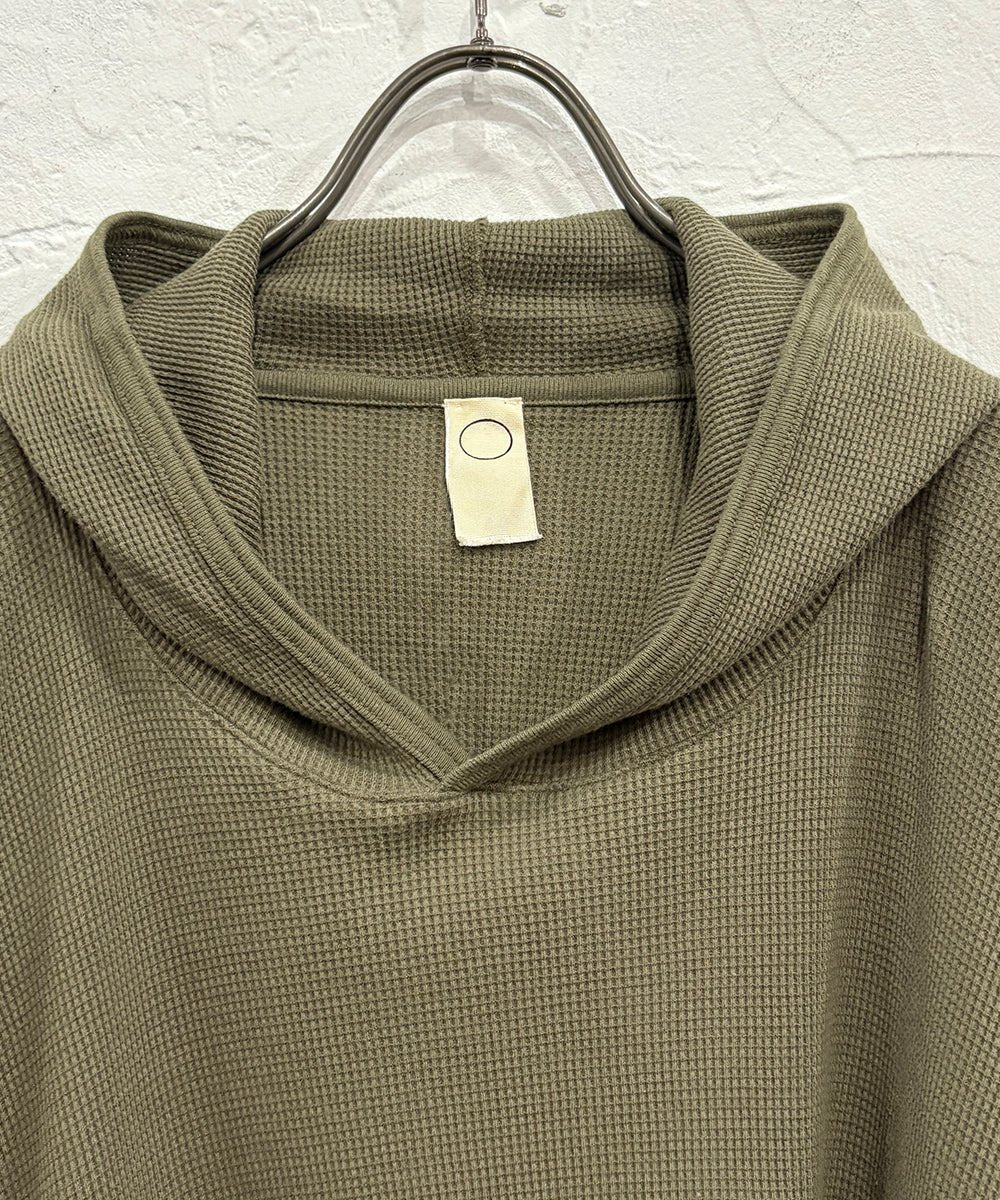 【30%OFF】O PROJECT - WIDE FIT HOODED WAFFLE / ARMY GREEN - DB&BAR