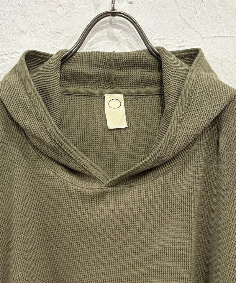 【30%OFF】O PROJECT - WIDE FIT HOODED WAFFLE / ARMY GREEN - DB&BAR