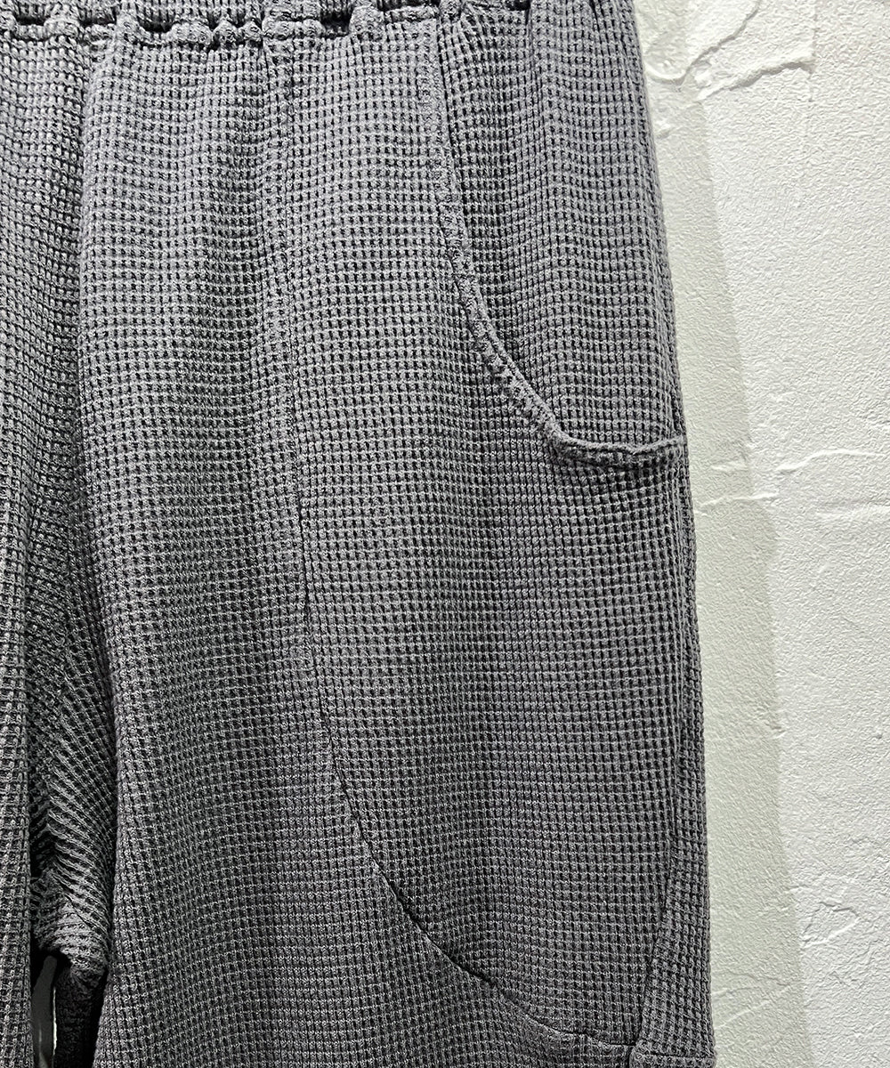 【40%OFF】ANDER WAFFLE CURVY PANTS - CHARCOAL - DB&BAR