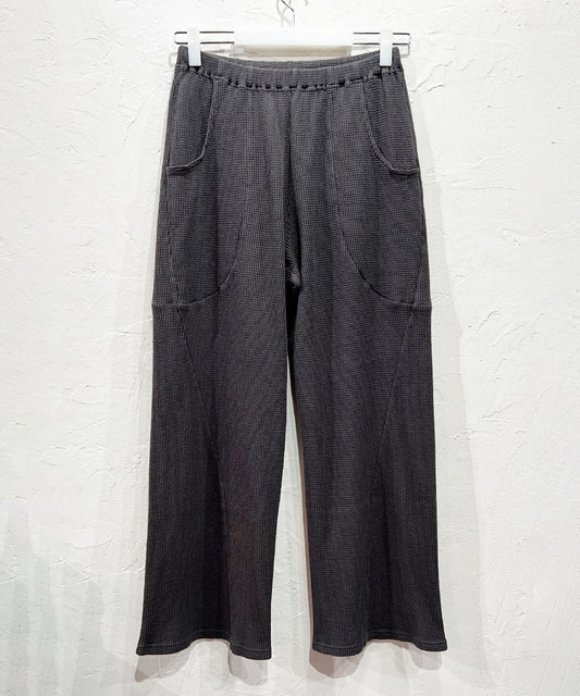 【40%OFF】ANDER WAFFLE CURVY PANTS - CHARCOAL - DB&BAR