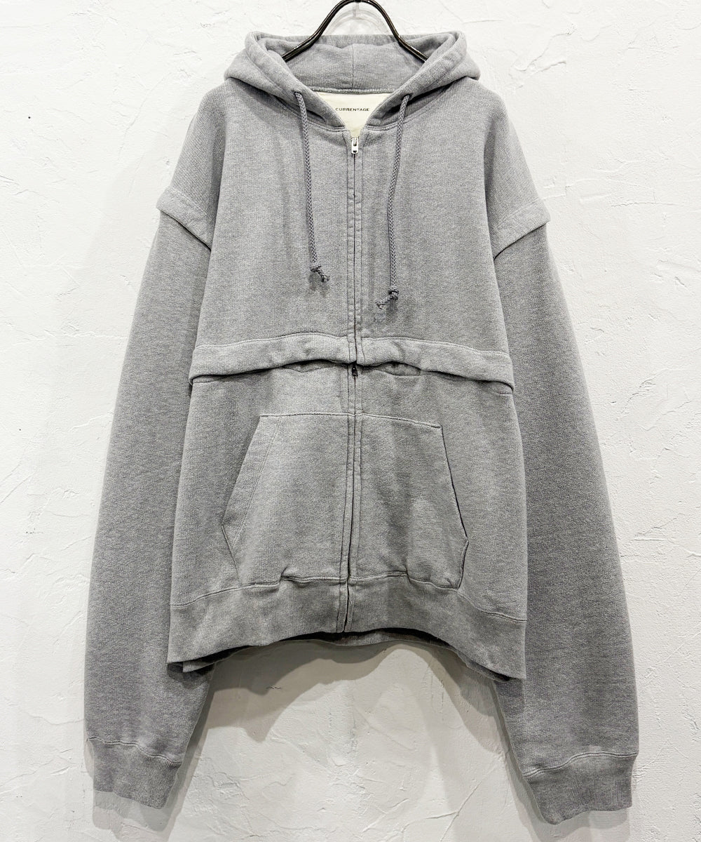 【40%OFF】CURRENTAGE - DETACHABLE HOODED SWEATSHIRT GREY 商品画像 - DB&BAR