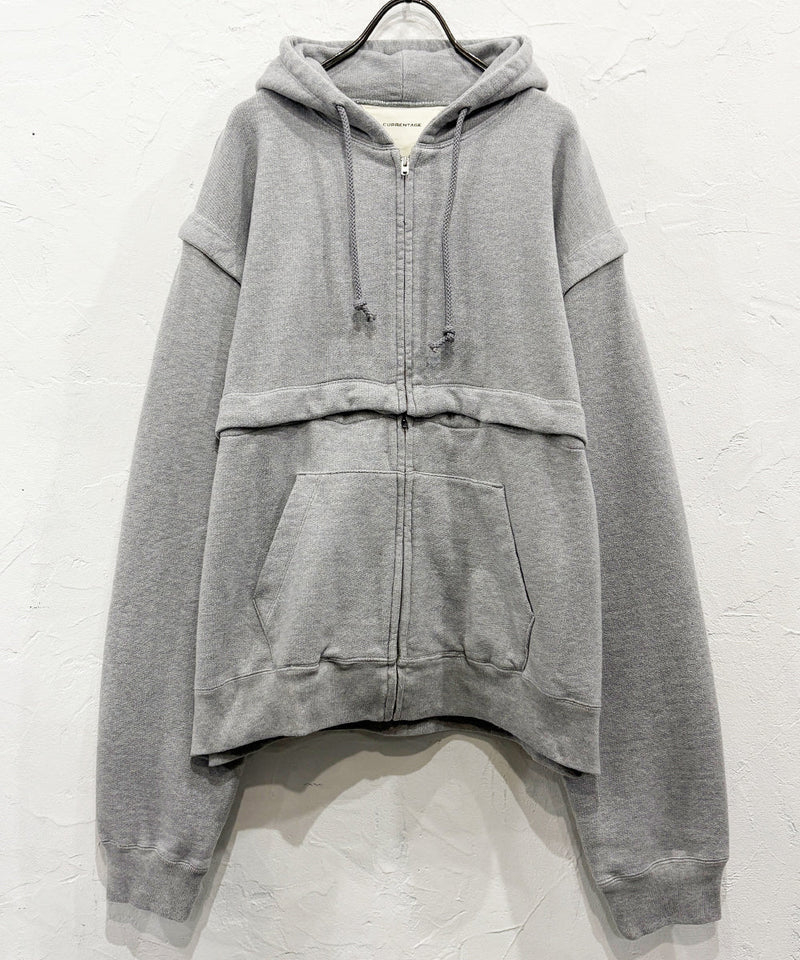 【40%OFF】CURRENTAGE - DETACHABLE HOODED SWEATSHIRT GREY 商品画像 - DB&BAR