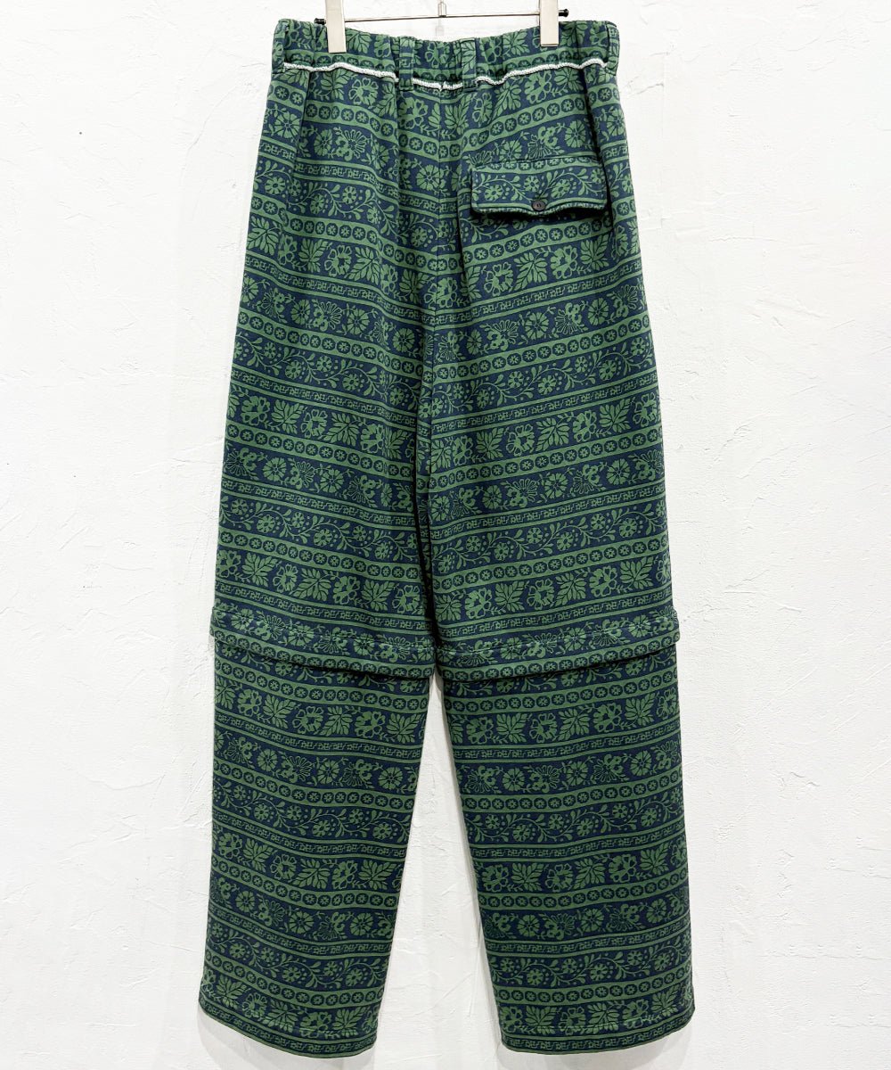 【40%OFF】CURRENTAGE - PRINTED DETACHABLE SWEAT PANTS GREEN 商品画像 - DB&BAR