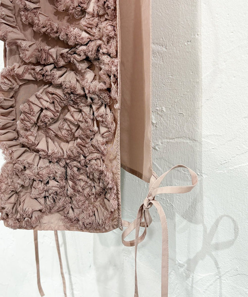 【40%OFF】CURRENTAGE - RUFFLE VEST PINK 商品画像 - DB&BAR