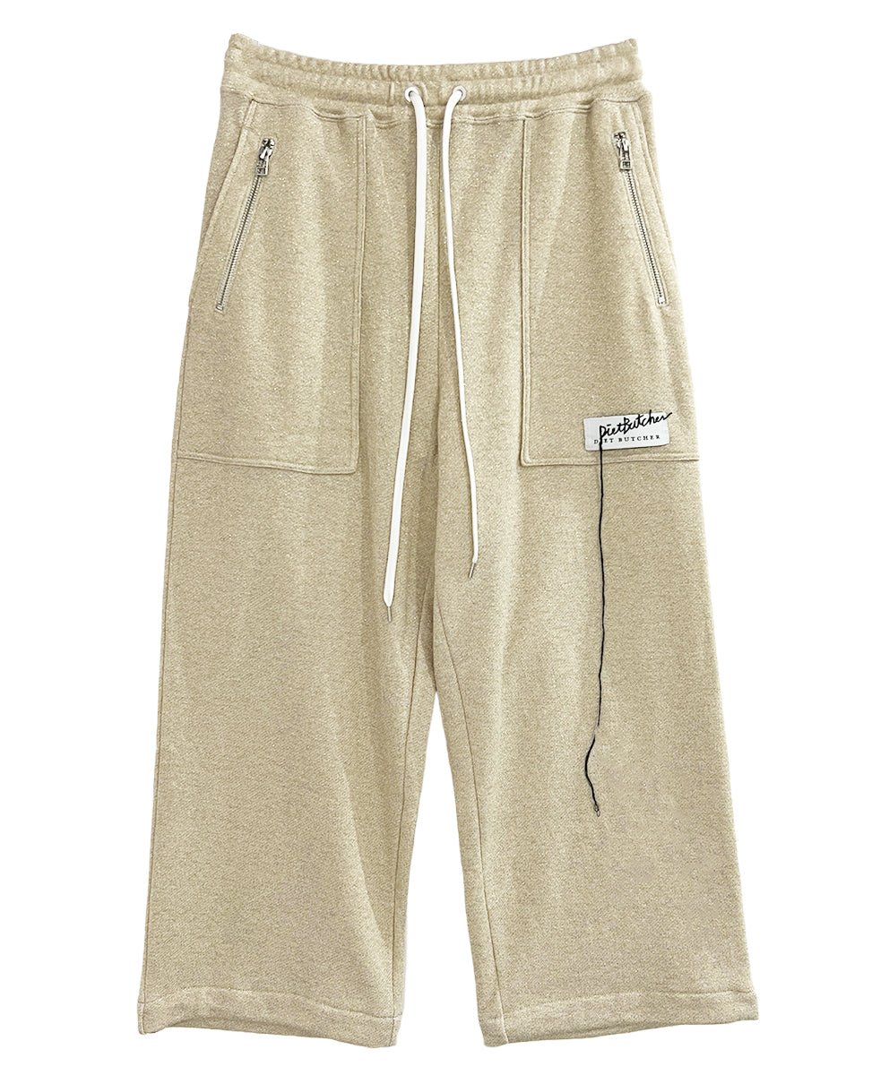 【50%OFF】Basic line _ Glitter cropped wide pants - GOLD OATMEAL - DB&BAR
