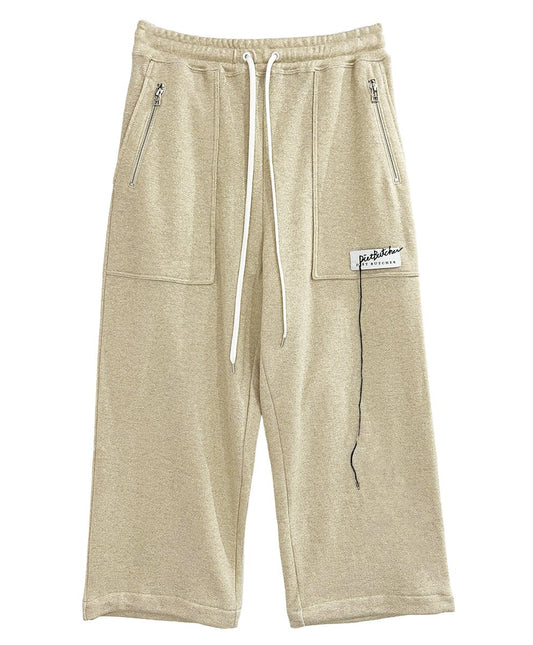【50%OFF】Basic line _ Glitter cropped wide pants - GOLD OATMEAL - DB&BAR