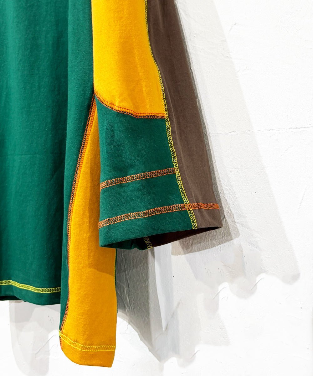 【50%OFF】FORTUNE W.W.D - DELTA NFNB JERSEY S/S TEE BROWN/GREEN/YELLOW - DB&BAR