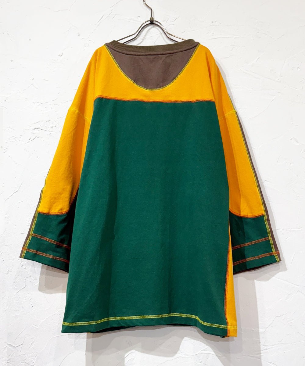 【50%OFF】FORTUNE W.W.D - DELTA NFNB JERSEY S/S TEE BROWN/GREEN/YELLOW - DB&BAR