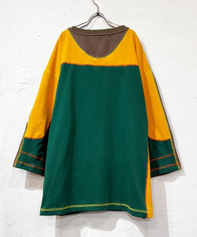 【50%OFF】FORTUNE W.W.D - DELTA NFNB JERSEY S/S TEE BROWN/GREEN/YELLOW - DB&BAR