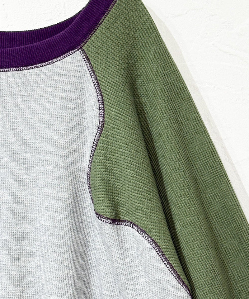 【50%OFF】FORTUNE W.W.D - DELTA WAFFLE RAGLAN L/S TEE OLIVE - DB&BAR
