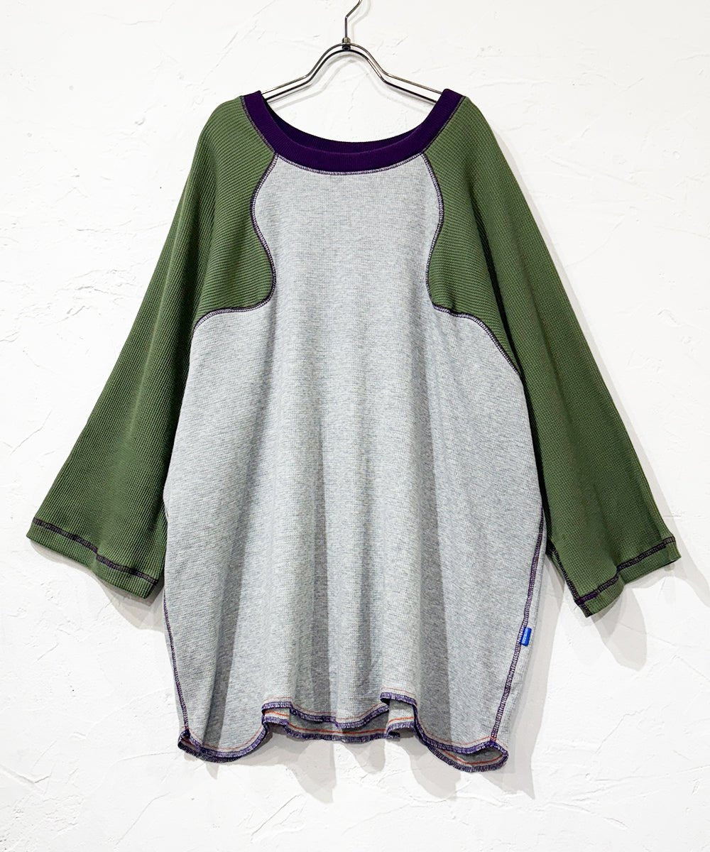 【50%OFF】FORTUNE W.W.D - DELTA WAFFLE RAGLAN L/S TEE OLIVE - DB&BAR