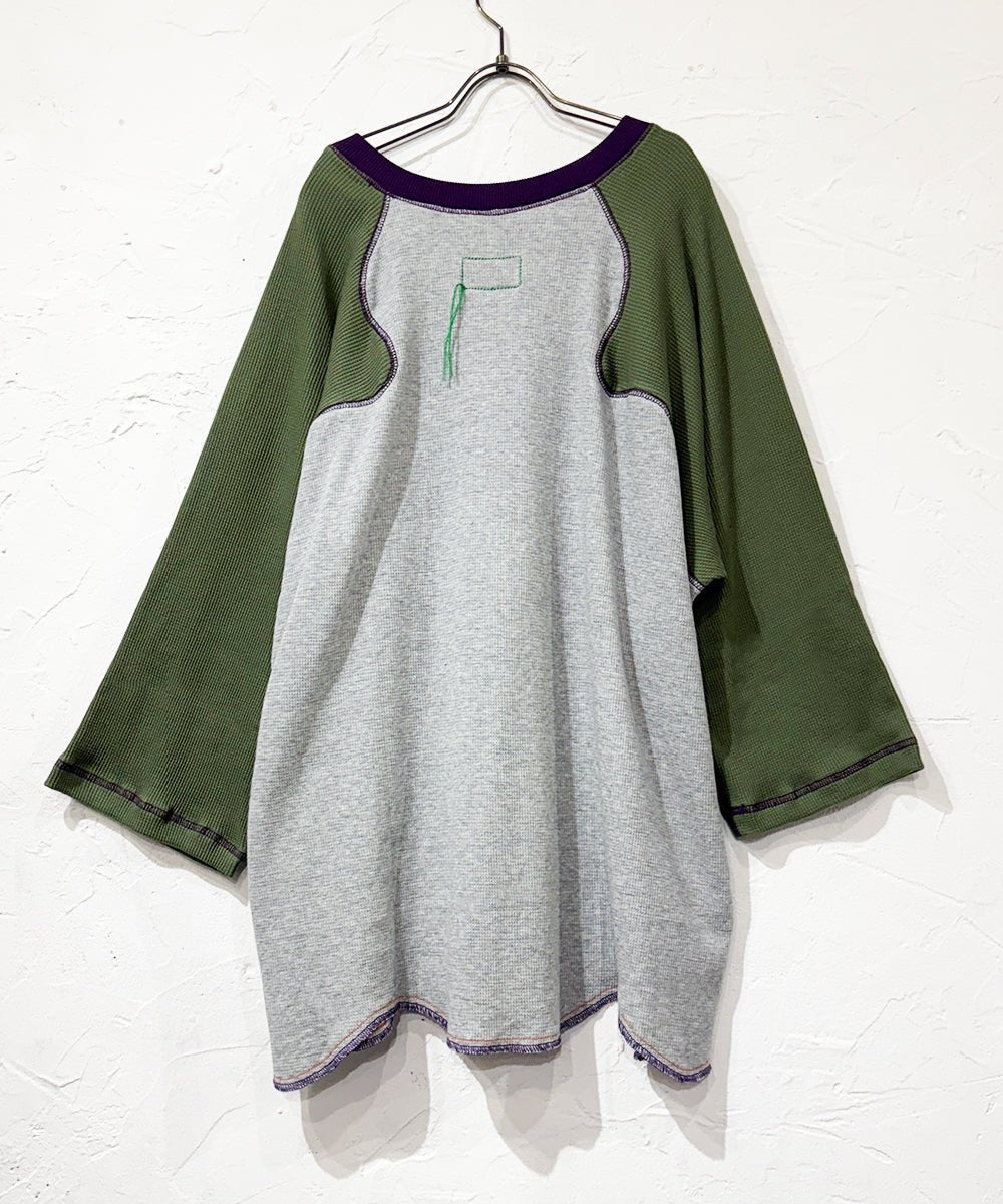 【50%OFF】FORTUNE W.W.D - DELTA WAFFLE RAGLAN L/S TEE OLIVE - DB&BAR