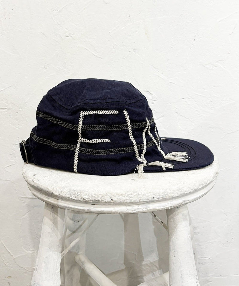 【50%OFF】FORTUNE W.W.D - “FWWD” FLAT - TOP CAP NAVY - DB&BAR