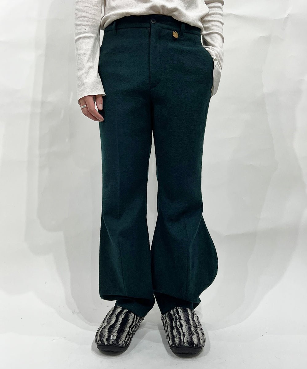 【50%OFF】NAM - Trumpet Slacks Wool MID GREEN 商品画像 - DB&BAR