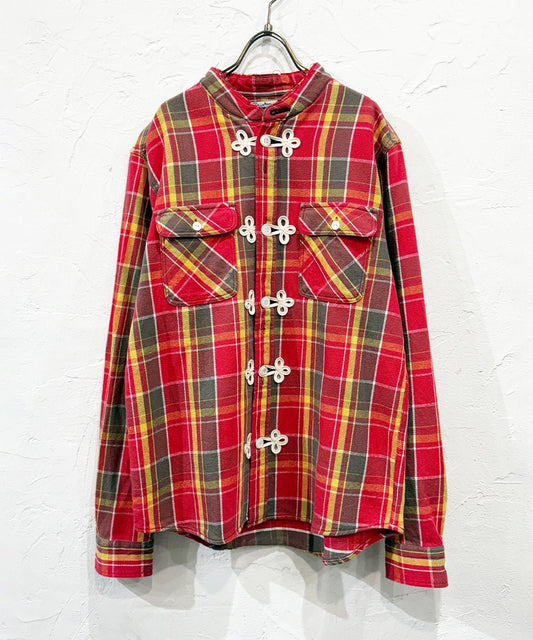【50%OFF】THE DAWN B - UPcycle custom shirts RED&YELLOW CHECK - DB&BAR