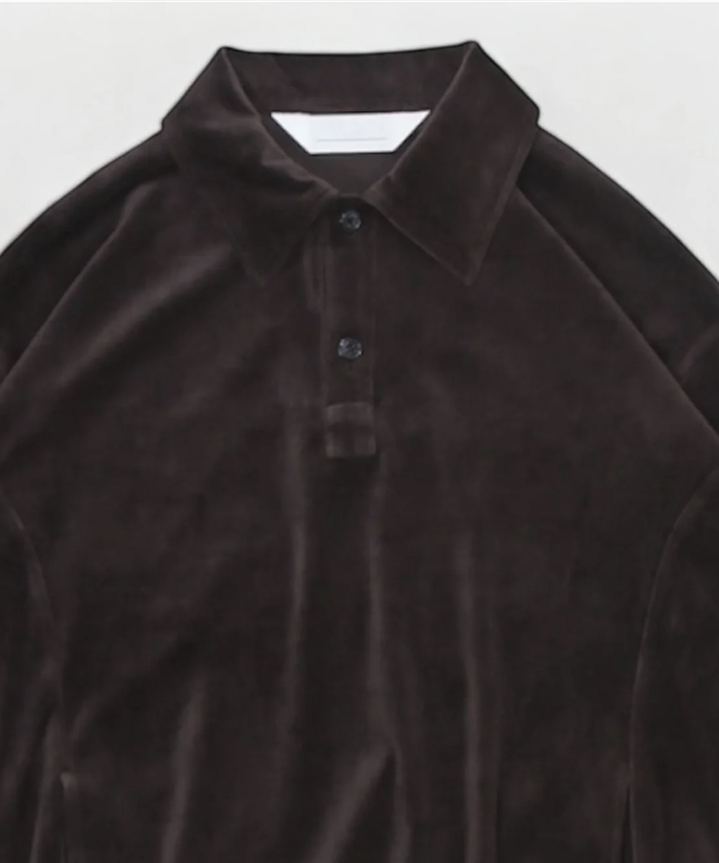 ANDER - VELOUR POLO / SHINE BROWN