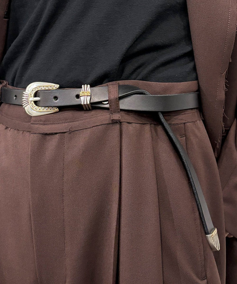【予約 - 7月再入荷分】MOONSHINE LEATHER - DEL RIO 3/4” BELT 7”LONG LENGTH - DB&BAR