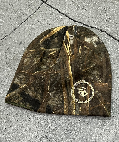 8" licensed camo beanie - BEIGE CAMO EYE3 - DB&BAR