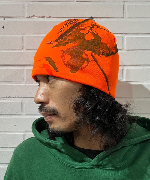 8" licensed camo beanie - ORANGE EYE2 - DB&BAR