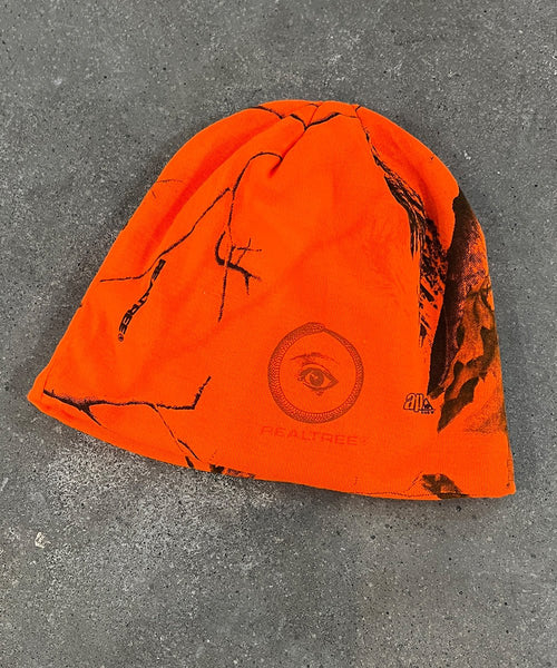 8" licensed camo beanie - ORANGE EYE4 - DB&BAR