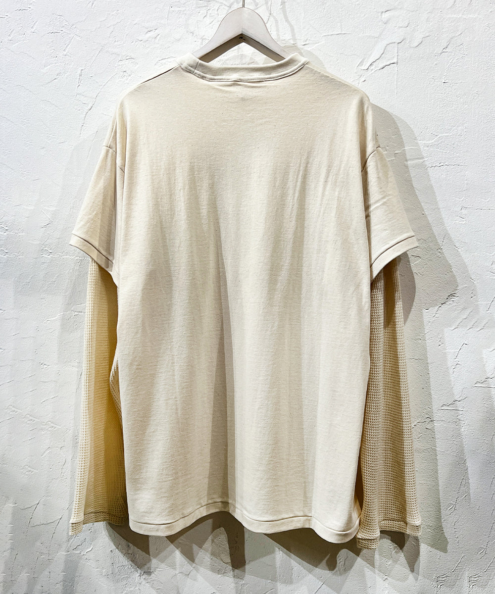 ANDER LAYERED LS TEE - ECRU