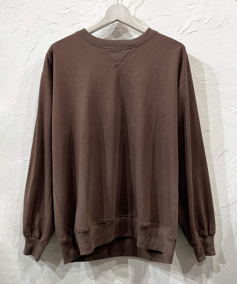 ANDER LS SWEAT TEE - SMOKE BROWN