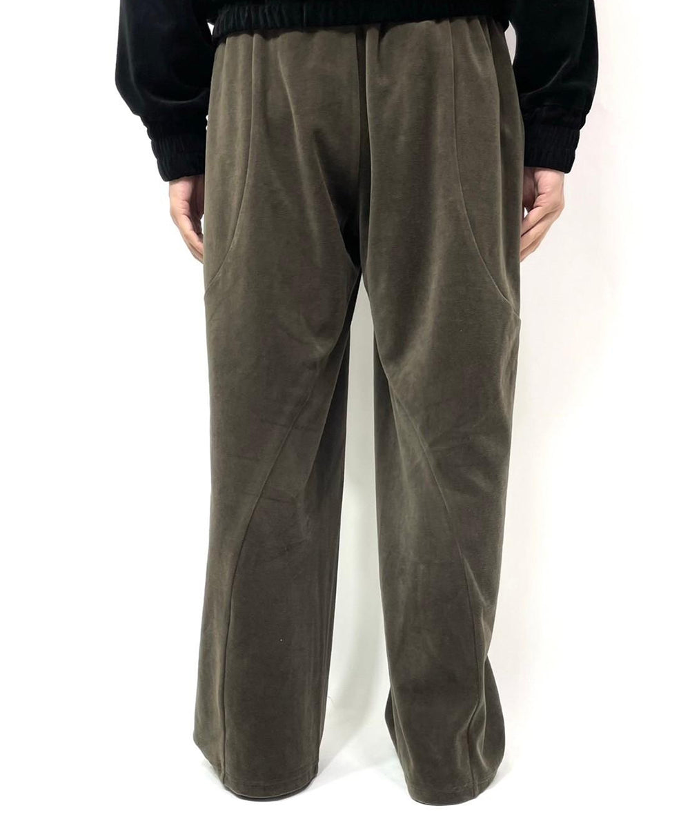 ANDER VELOUR CURVY PANTS - DK BROWN