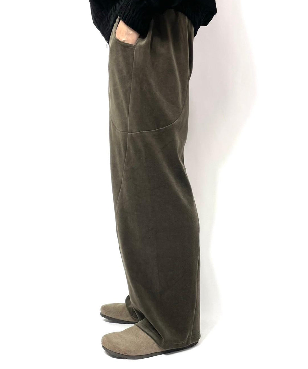 ANDER VELOUR CURVY PANTS - DK BROWN