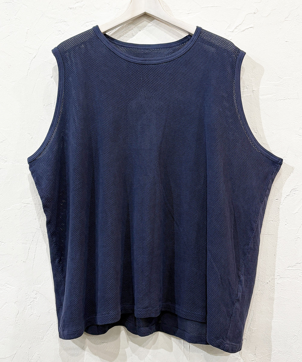 ANDER - MESH SLEEVELESS 60S NAVY