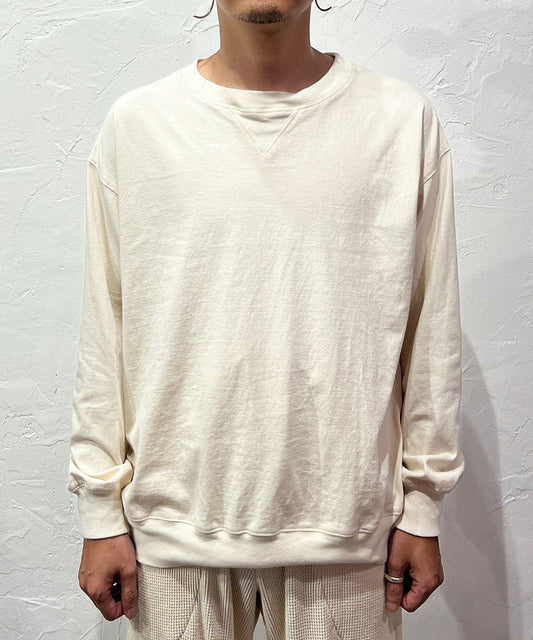 【予約商品 2024年10月末入荷予定】ANDER LS SWEAT TEE - ECRU