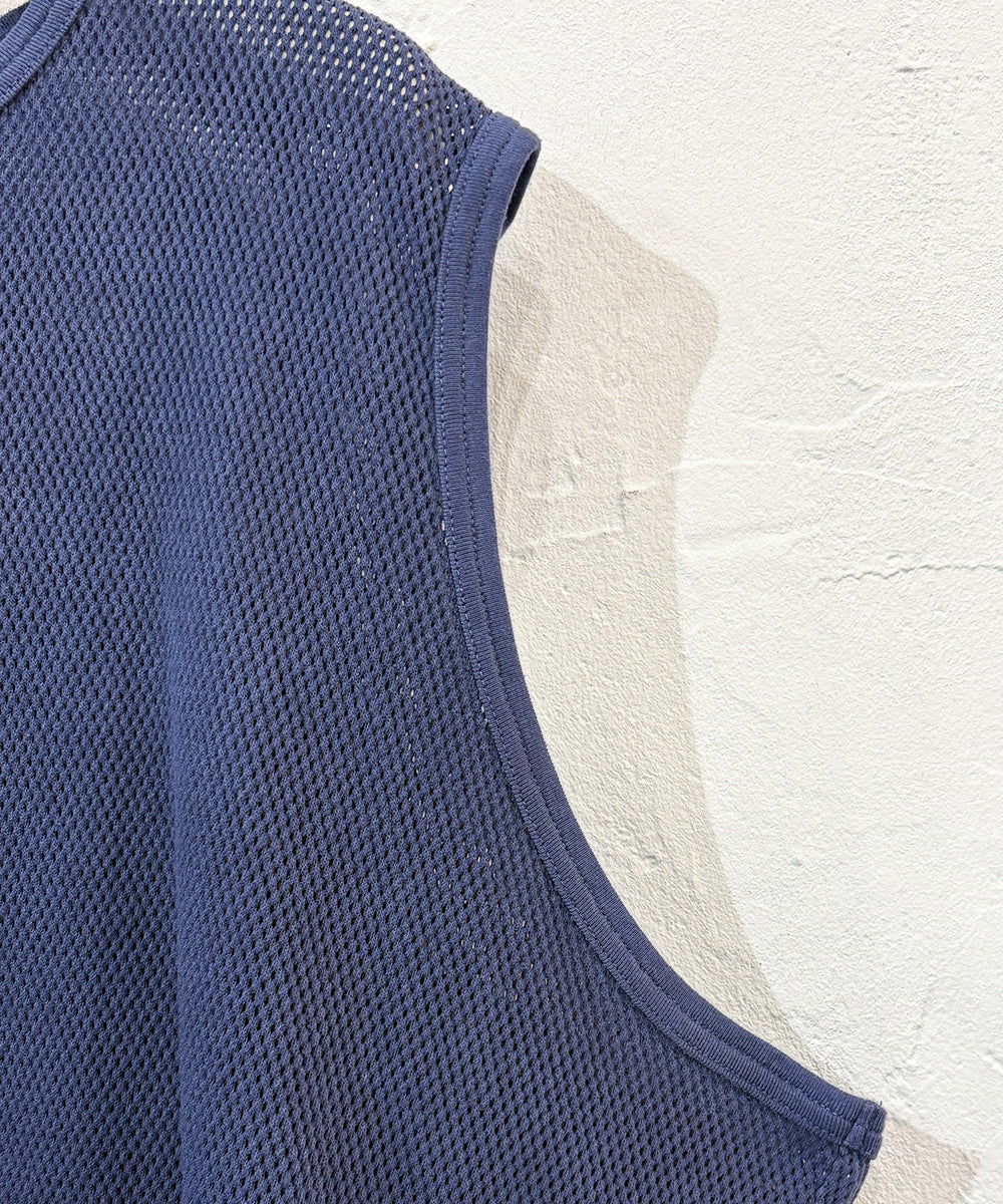 ANDER - MESH SLEEVELESS 60S NAVY