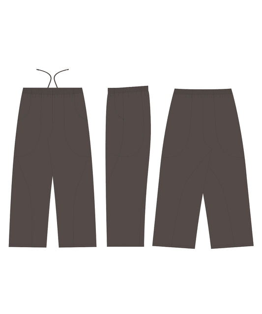 【予約商品 2024年10月末入荷予定】ANDER WAFFLE CURVY PANTS - CHARCOAL