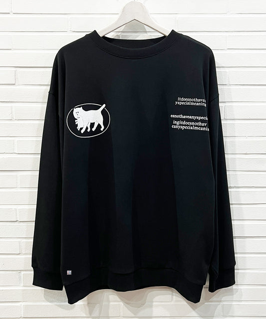 【予約商品 2024年11月中旬入荷予定】APOLLO - Cat printed sweat tee