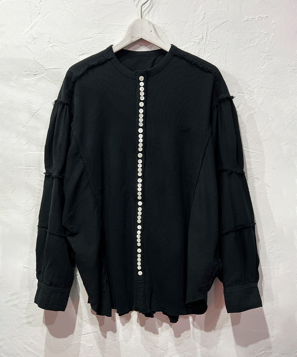 CURRENTAGE - Patchwork Henry Cut and Sew BLACK