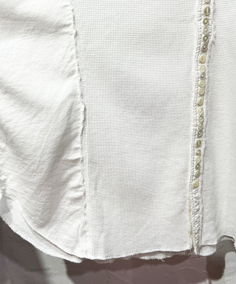CURRENTAGE - Patchwork Henry Cut and Sew WHITE